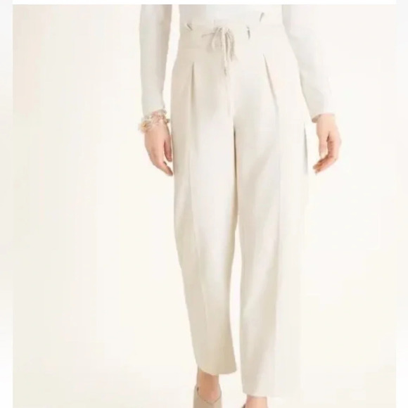 Chicos Paperbag Waist Tapered Ankle Pant size 2 Regular Large NWT - Picture 1 of 9